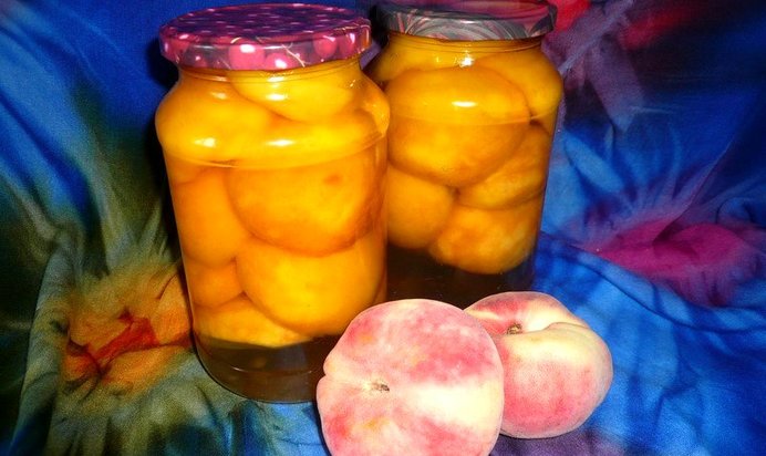 Персики в ванильном сиропе на зиму