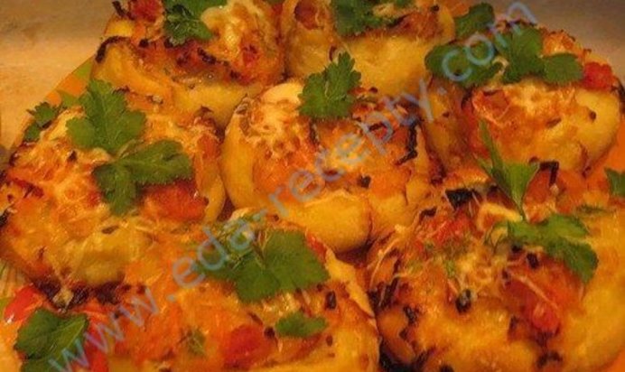 Мясные цветочки из свино-говяжьего фарша