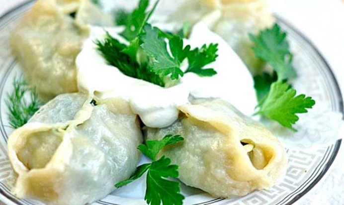 Манты со шпинатом