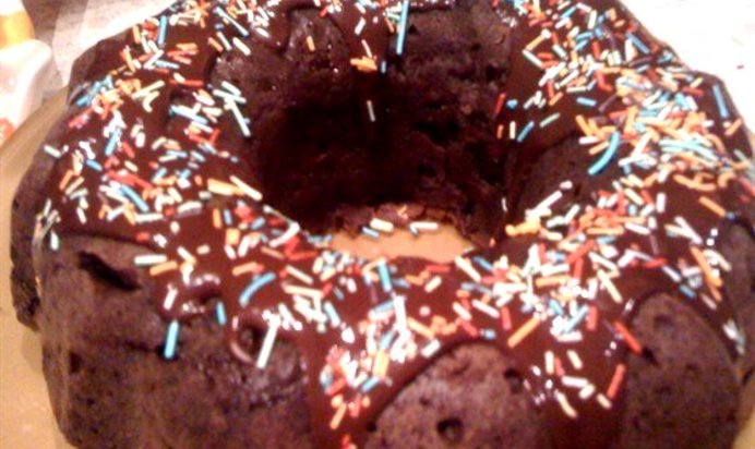 Творожно–шоколадный кекс с миндалем