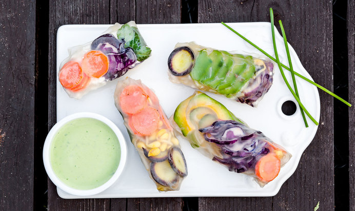 Радужные спринг-роллы