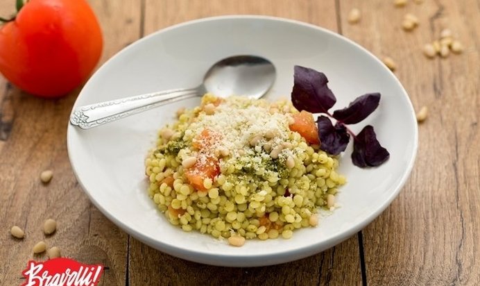 Макаронная запеканка с лососем