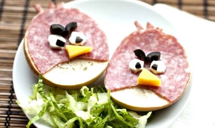 Бутерброды Angry Birds
