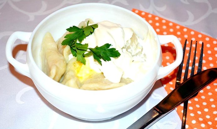 Украинские вареники с курицей