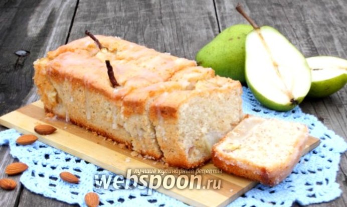 Лимонный кекс с грушами