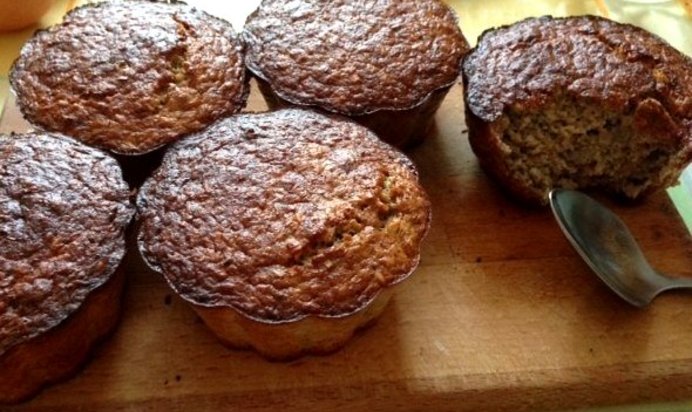 Овсяные банановые кексы с семечками