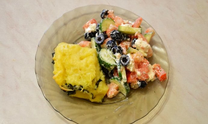 Картофельная запеканка со шпинатом