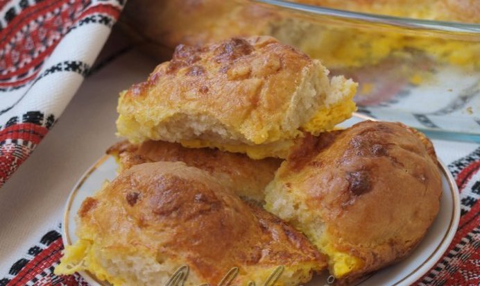 Милинки - болгарские булочки в омлете