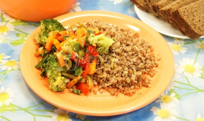 Гречка с овощами