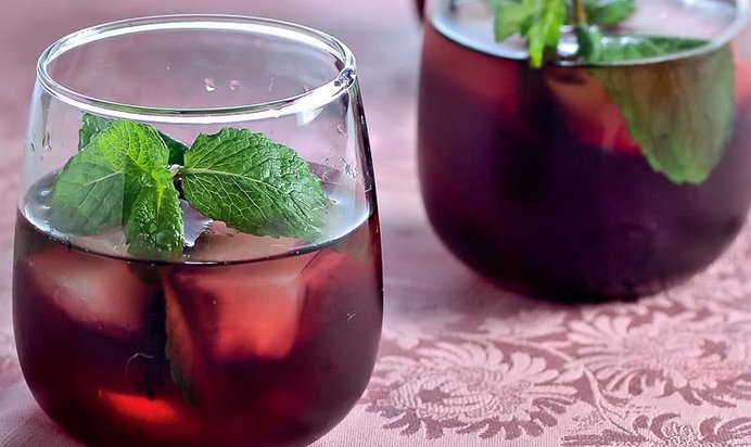 Виноградный компот с мятой