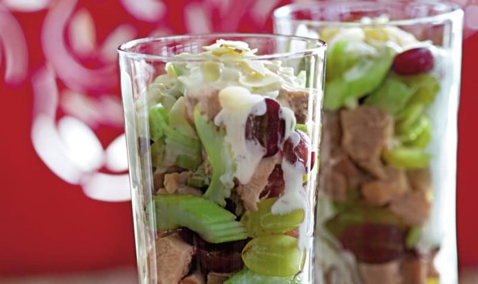 Салат из индейки с виноградом