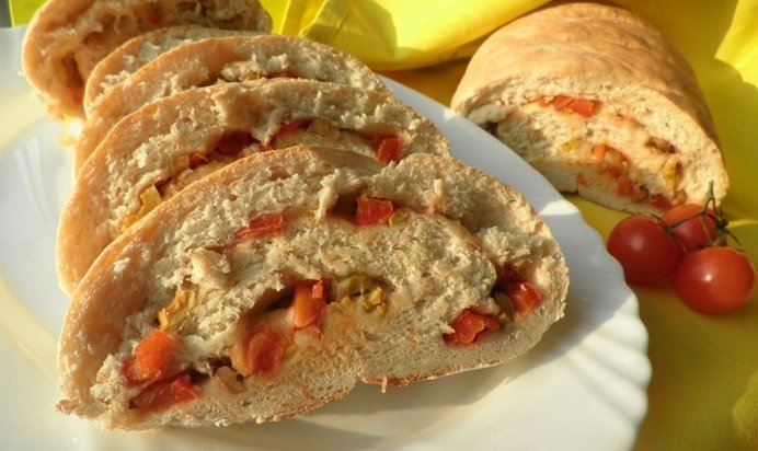 Итальянский хлеб с моцареллой