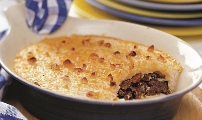 Запеканка Пармантье с говяжьим сердцем