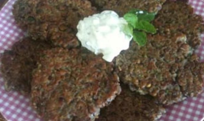 Оладьи из чечевицы и булгура