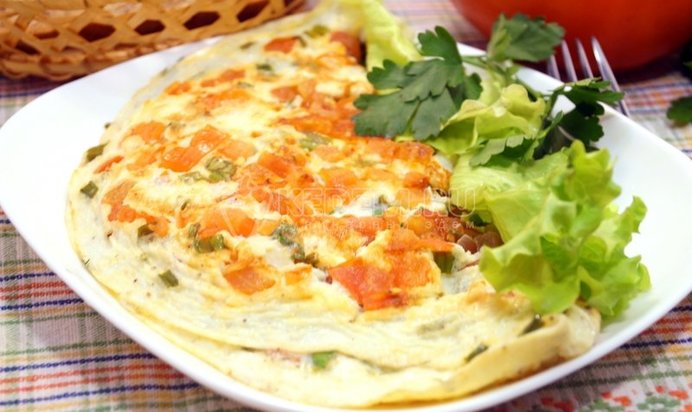 Омлет с помидорами «Неаполитанский»