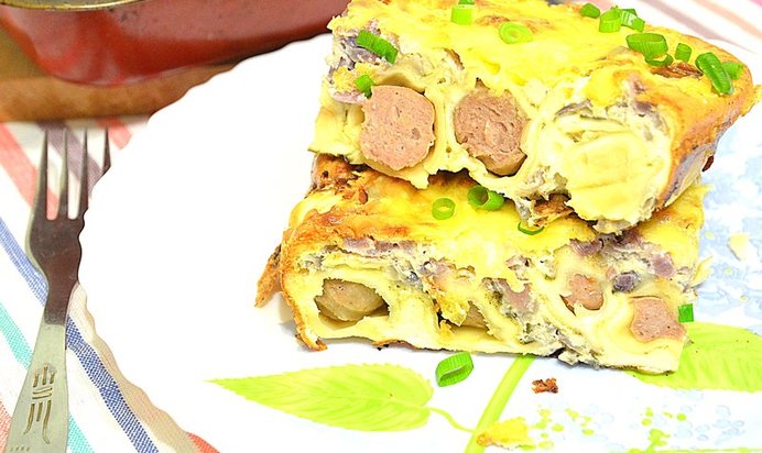 Запеканка из пельменей