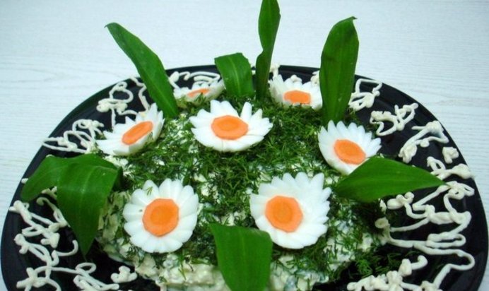 Салат из черемши с яйцом