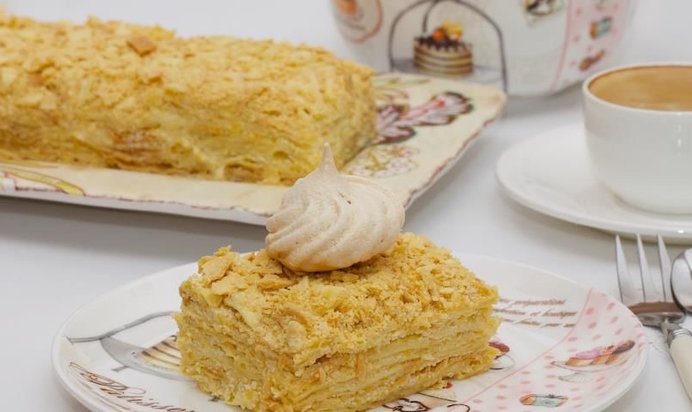 Сливочный торт Наполеон и безешный бонус