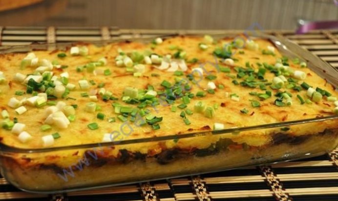 Картофельная запеканка с грибами постная