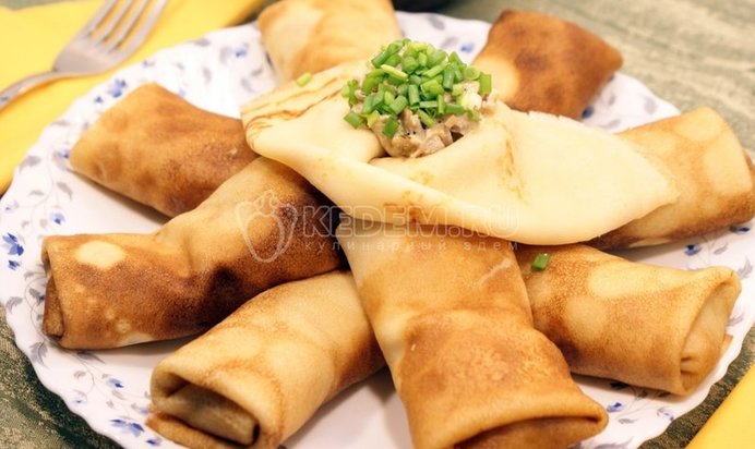 Блины с грибами