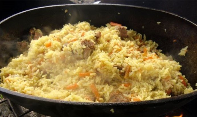 Плов из баранины в казане