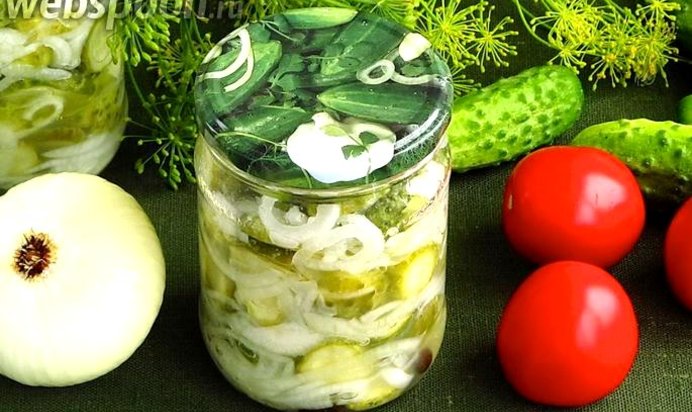 Заготовка салата из огурцов на зиму