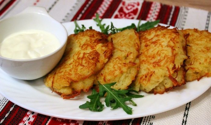 Картофельные оладьи с сыром