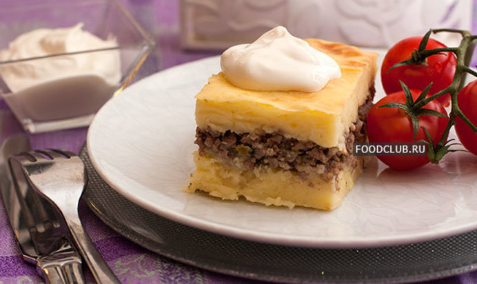 Знакомая картофельная запеканка с мясом