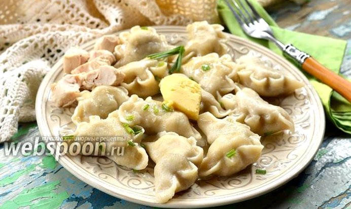 Вареники с картофелем и курицей