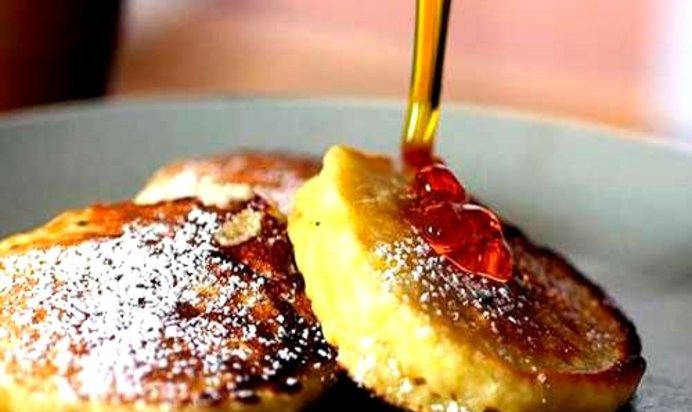 Оладьи с творогом на кефире