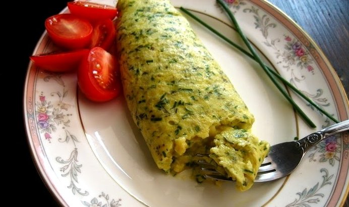 Омлет с зеленью