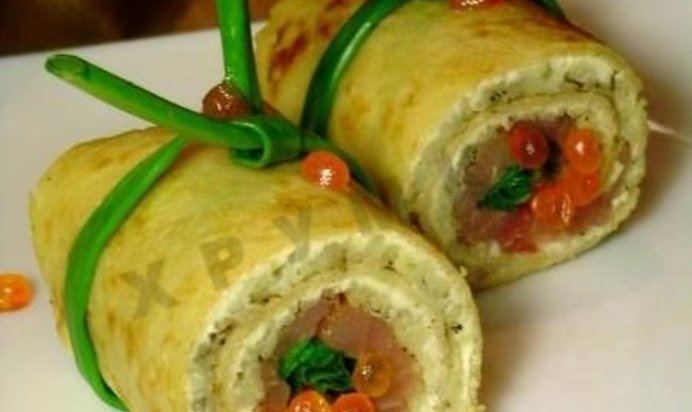 Рулетики из блинов с начинкой