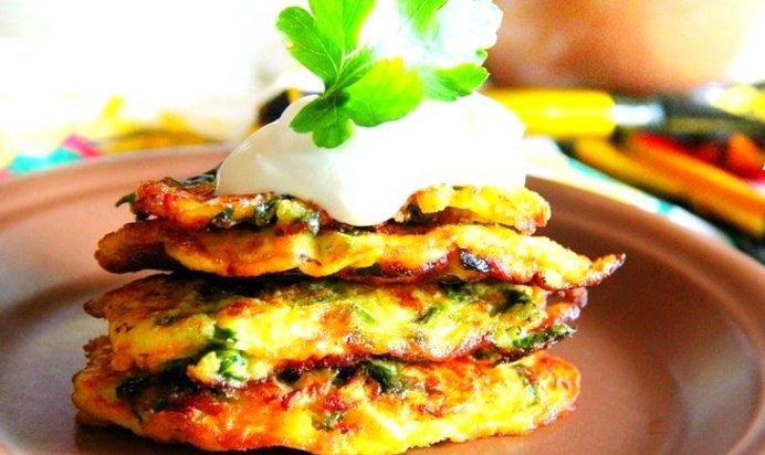 Оладьи с зеленью