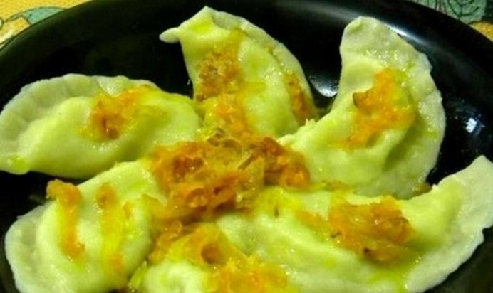 Вареники с сыром и зеленью