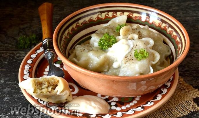 Вареники с жареной картошкой