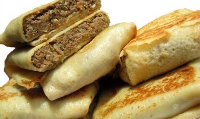 Блинчики с печенью и яйцом