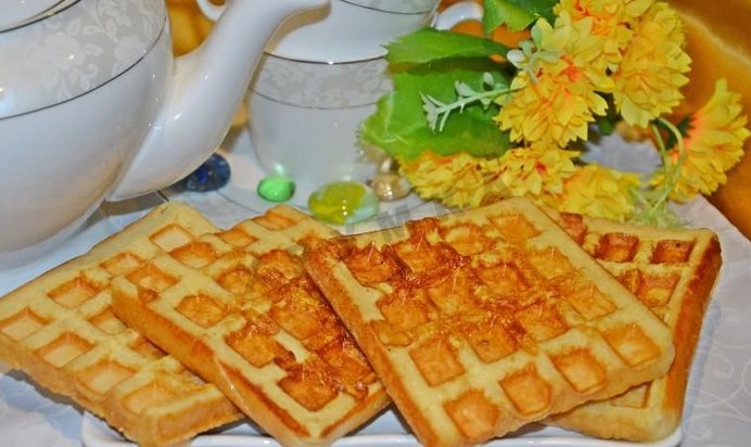 Гренки из хлеба в вафельнице