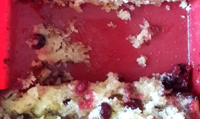 Кекс с клюквой и темным шоколадом