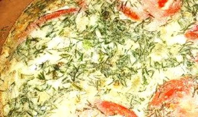 Омлет c овощами