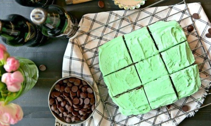 Мятные брауни на пиве