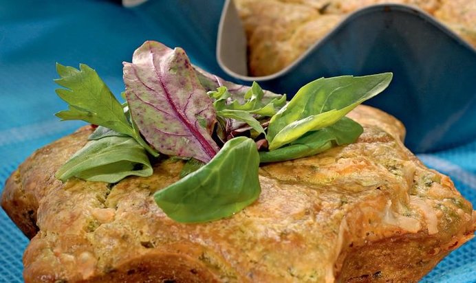 Кексы с сыром и шпинатом