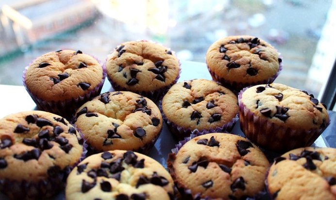 Маффины с шоколадными каплями