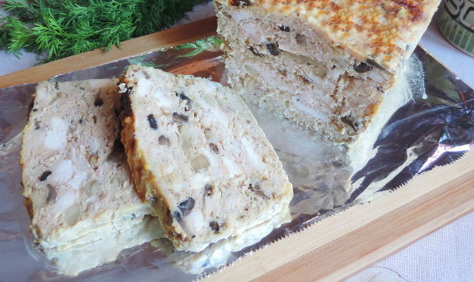 Куриный хлебец с шампиньонами