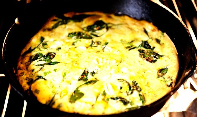 Омлет со шпинатом