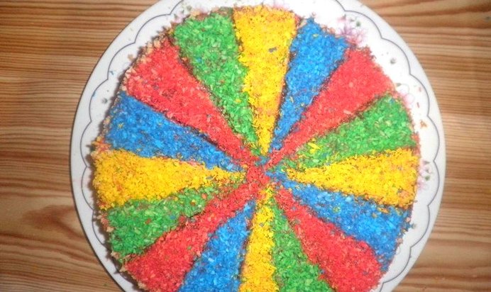 Торт Веселый с бананом