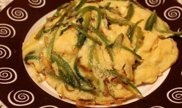 Омлет с черемшой