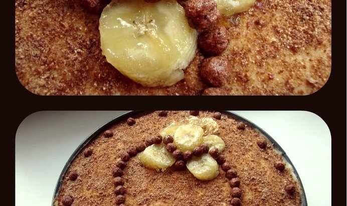 Торт с бананами и лимонно-ванильным заварным кремом