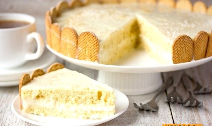 Кокосовый торт «Нежность» в микроволновке