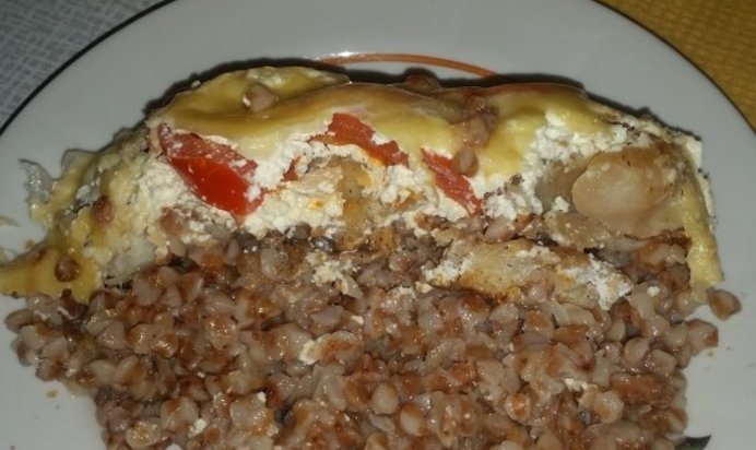 Гречневая запеканка с рыбой