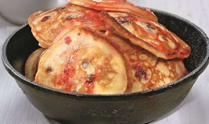 Американские блинчики с клюквой